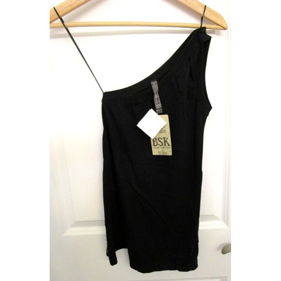 Bershka Tops - BSK Casual Connection by Bershka Women One Shoulder Top - Med. Cotton Black NWT